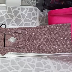 Connected Apparel Womens Lace Sequined Cocktail Dress size 12